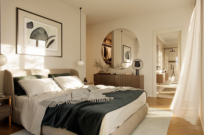 Camera da Letto del Progetto Residenziale 7PM Living Vibes a Milano